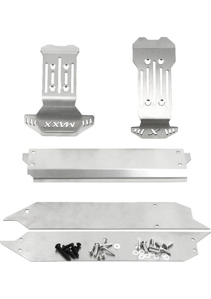 Traxxas 1/10 Maxx Rc Araba Yükseltme Parçaları Için Paslanmaz Çelik Ön ve Arka Şasi Zırh Kayma Plakası Koruyucu (Yurt Dışından) modelleri