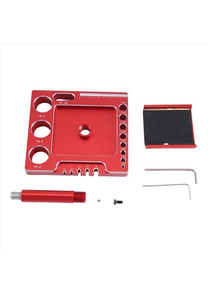 Metal Rc Araç Çalışma Standı Onarım Iş Istasyonu Montaj Platformu 360 Derece TRX4M Fms SCX24 1/18 Rc Araç Kırmızı (Yurt Dışından) modelleri