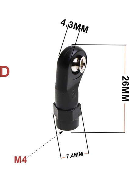 20PCS Plastik M4 Çubuk Uç Bağlantı Bağlantı Topları 1/10 Eksenel SCX10 Iı 90046 Traxxas Trx4 B &amp D (Yurt Dışından) fırsatları