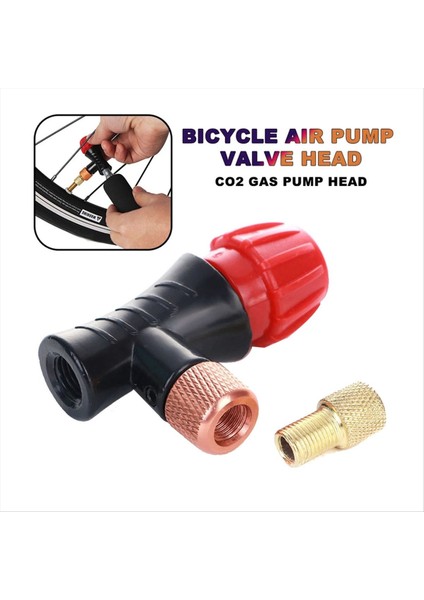 Bisiklet Hava Pompası Valf Kafası Şişirme Adaptörü Co2 Gaz Pompası Kafası Hızlı Şişirilebilir Bisiklet Şişirme Başı Presta Schrader (Yurt Dışından) fiyatları