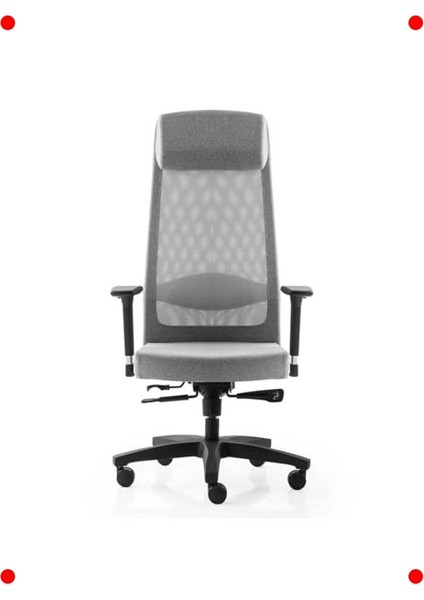 Ergonomik Kumaş Çalışma Koltuğu | Gri Ofis Sandalyesi