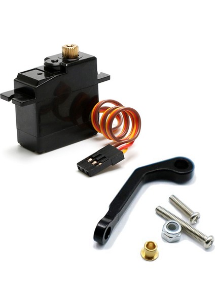 2 Set Rc Araba Parçası 1 Pcs 3 5kg Yükseltme Metal Gear Servo &amp 1 Set Metal Servo Çekme Çubuğu Siyah (Yurt Dışından)