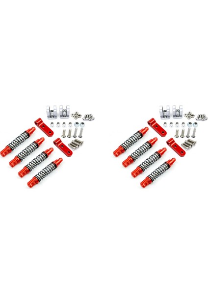 Wpl D12 Için Sabit Braket Montajlı 2x Metal Ön ve Arka Şok Emici 1/10 Rc Araba Yükseltmeleri Parça Aksesuarları 1 (Yurt Dışından)