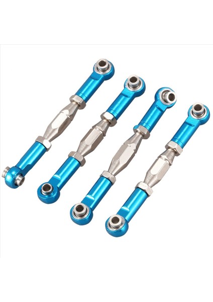 Wltoys Için 4x 144001 1/14 Rc Araba Yedek Parçalar Metal Bağlantı Servo Çekme Çubuk Direksiyon Çubuğu Seti Mavi (Yurt Dışından) fırsatları