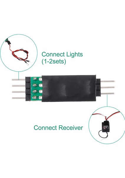2 Set Rc Araç Parçası 1 Pcs LED Lamp Işık Kontrol Anahtar Sistemi ve 1 Set 4 Lam LED Işık Kiti 3ch Lamba Kontrol Paneli (Yurt Dışından) modelleri