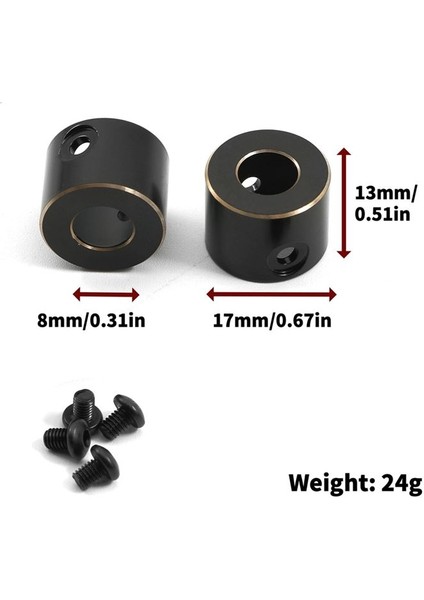 1/10 Simülasyon Modeli Için Araba Eksenel SCX10PRO Arka Aks Mili Kupası AXI03028 Kare Pirinç 1 Çift (Yurt Dışından) indirimleri