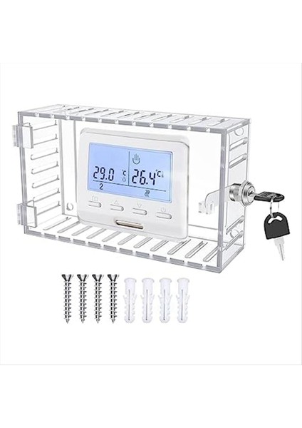 Kilitli Evrensel Termostat Koruması Evrensel Kombinasyon Kilidi Kutusu Şeffaf Akrilik Termostat Güvenlik Kilidi (Yurt Dışından) fiyatları