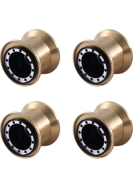 4pcs Pirinç Kelepçe Halkası Metal 1 0 Tekerlek Jant Tekerlek Göbeği FCX24 Max Smasher 1/24 Rc Paletli Araba Yükseltme Aksesuarları 1 (Yurt Dışından)