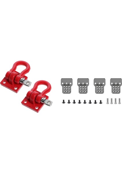 2 Set Rc Araba Parçası 1 Set Tırmanma Römork Çekme Kancası Toka ve 1 Set Ayarlanabilir Şok Emici Braket Genişletici Koltuk (Yurt Dışından)