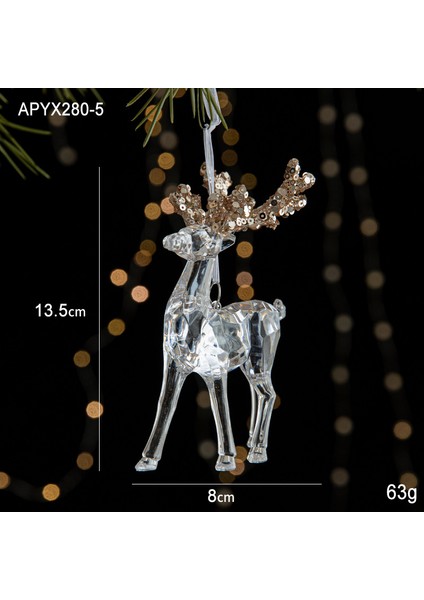 Noel Süsleri, Pullu Akrilik Kolyeler, Şeffaf Kar Tanesi Kolyeler, Noel Ağacı Süsleri, Aksesuarlar (Yurt Dışından)