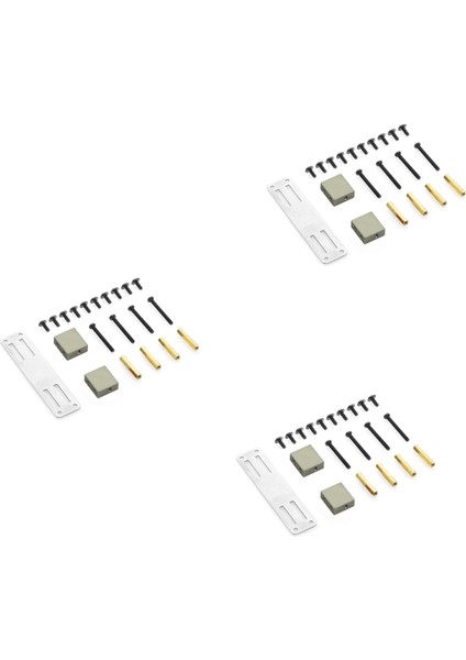3x Metal Servo Sabit Montaj Braket Kiti Mn D90 D91 D99S MN99S 1/12 Rc Kamyon Araba Yükseltme Parçaları Aksesuarları Titanyum (Yurt Dışından)