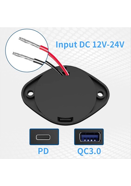 Modifiye Çok Fonksiyonlu Araba Telefon Şarj Cihazı Su Geçirmez Araba Rv Yacht Qc Pd Çift Qc3 0 USB Hızlı Şarj Mavi Işık Ekran (Yurt Dışından) fiyatları