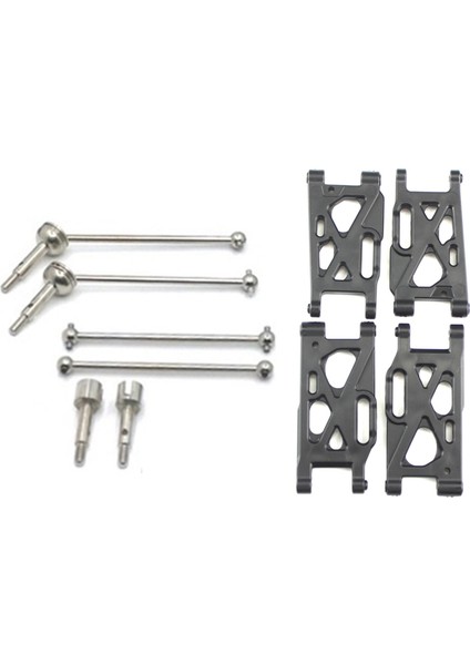 1set Ön ve Arka Salıncak Kolu Wltoys 144001 1/14 4WD Rc Araba Romanı ve 4pcs Metal Ön ve Arka Cvd Sürücü Şaftı (Yurt Dışından)