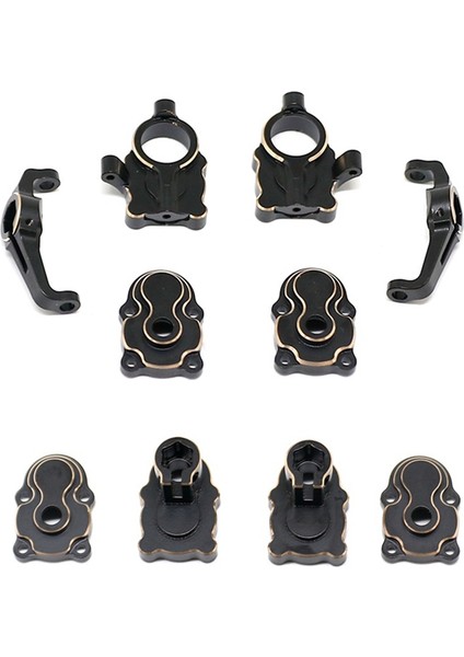 Fms Için FCX24 Pirinç Ön ve Arka Direksiyon Knuckle Hub Taşıyıcı Portal Muhafaza Karşı Ağırlık 1/24 Rc Trail Araç Parçaları (Yurt Dışından)