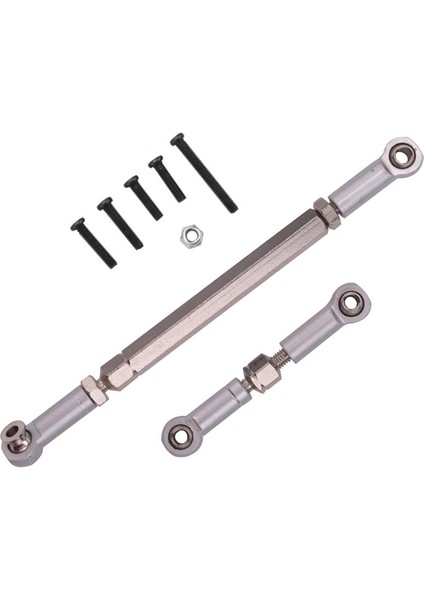 Rc Direksiyon Çubuğu Cnc Işleme Alüminyum Alaşım Direksiyon Bağlantı Çubuğu Wpl 1608T Için Rc Kamyon Rc Direksiyon Bağlantı Seti Gri (Yurt Dışından)