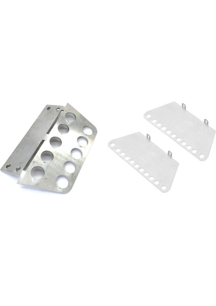 2 Set Rc Araba Parçası 1 Set Metal Ön Zırh Koruma Koruması ve 1 Set Metal Pedal Yan Plaka Kaydırıcısı (Yurt Dışından)