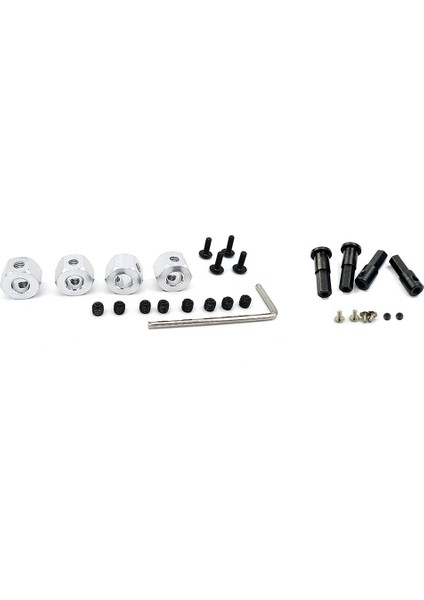 2 Set Rc Araç Parçası 1 Set 5mm Ila 12MM Metal Birleştirici Tekerlek Hub Hex Adaptör ve 1 Set Ön Tekerlek Hub Hub Hex Adaptör (Yurt Dışından)