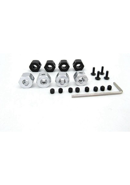 2 Set Rc Araç Parçası 1 Set 5mm Ila 12MM Metal Birleştirici Tekerlek Hub Hex Adaptör ve 1 Set Ön Tekerlek Hub Hub Hex Adaptör (Yurt Dışından) fırsatları