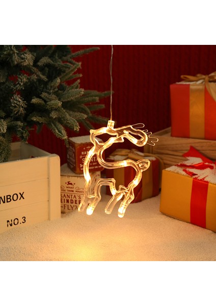 LED Noel Dekoratif Vantuzlu Işıklar, Noel Ağacı Çanları, Kardan Adam, Ren Geyiği, Kar Taneleri, Beş Köşeli Yıldız, Kalp Şeklinde Işıklar. (Yurt Dışından)