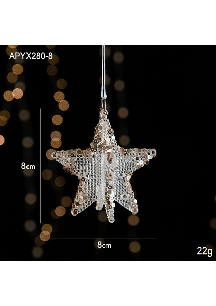 Noel Süsleri, Pullu Akrilik Kolyeler, Şeffaf Kar Tanesi Kolyeler, Noel Ağacı Süsleri, Aksesuarlar (Yurt Dışından)