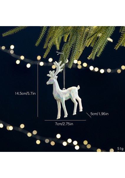 Yeni Yılbaşı Ağacı Süsleri, Beyaz Ren Geyiği ve Melek Süsleri, Renkli Işıltılı Süsler ve Yılbaşına Özel Aksesuarlar. (Yurt Dışından)