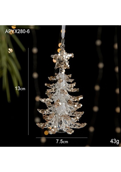 Noel Süsleri, Pullu Akrilik Kolyeler, Şeffaf Kar Tanesi Kolyeler, Noel Ağacı Süsleri, Aksesuarlar (Yurt Dışından)