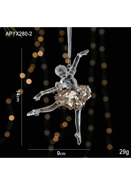 Noel Süsleri, Pullu Akrilik Kolyeler, Şeffaf Kar Tanesi Kolyeler, Noel Ağacı Süsleri, Aksesuarlar (Yurt Dışından)