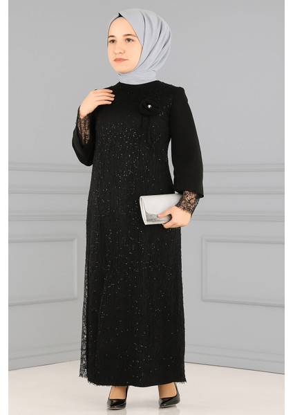 Şifon Pul Payetli Tesettür Abiye fırsatları
