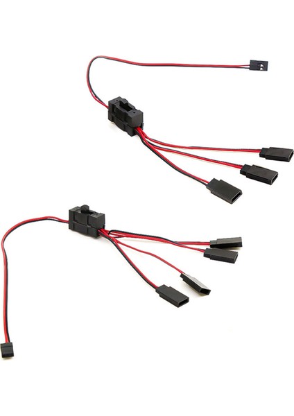 2pcs Rc Servo Uzantısı 1 Ila 4/1 Ila 3 Y Tel Kablo Jr Futaba Rc Modeli Için LED Işık Kontrol Güç Anahtarı (Yurt Dışından)