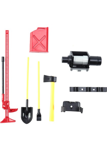 2 Set Rc Araba Parçası 1 Set Bagaj Rafı Vinç Kürek Yakıt Deposu Baltası Dekorasyonu ve 1 Set Metal Mini Ateş Söndürücü (Yurt Dışından) fiyatları