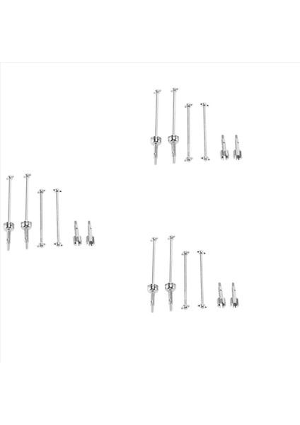 12PCS Metal Ön ve Arka Cvd Mili Wltoys 144001 124018 124019 Rc Araba Yükseltme Parçaları Aksesuarları (Yurt Dışından)