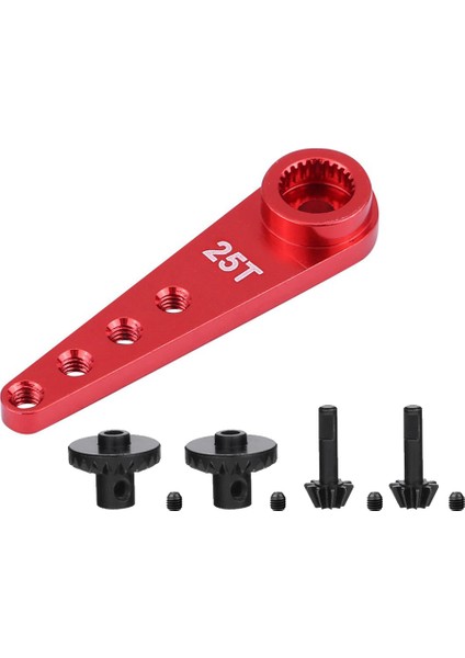2 Set Rc Araç Parçası 1 Pcs Alaşım WPL1627R Yükseltme 25T Metal Direksiyon Kolu ve 1 Set Ön Arka Aks Dişli Şaft Dişlileri (Yurt Dışından)