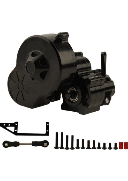 1/10 Rc Paletli Araba Eksenel SCX10 AX10 Wraith Siyah Için Metal Tamamen Şanzıman Şanzıman Kutusu (Yurt Dışından)