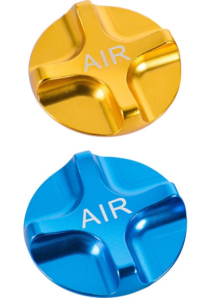 2pcs Bike Hava Gazı Shcrader Amerikan Valf Kapakları Bisiklet Süspansiyon Bisiklet Ön Çatal Parçaları Mtb Yol Bıke - Mavi ve Altın (Yurt Dışından)