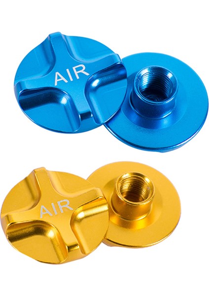 2pcs Bike Hava Gazı Shcrader Amerikan Valf Kapakları Bisiklet Süspansiyon Bisiklet Ön Çatal Parçaları Mtb Yol Bıke - Mavi ve Altın (Yurt Dışından) fiyatları