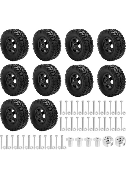Wpl B16 B36 Jjrc Q60 Q63 Q64 6WD 6x6 Rc Kamyonu Için Kauçuk Lastik Lastiği ile Çift Tekerlek Metal Tekerlek Jant Siyah (Yurt Dışından) fiyatları