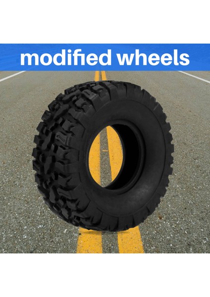 Wpl B16 B36 Jjrc Q60 Q63 Q64 6WD 6x6 Rc Kamyonu Için Kauçuk Lastik Lastiği ile Çift Tekerlek Metal Tekerlek Jant Siyah (Yurt Dışından) modelleri