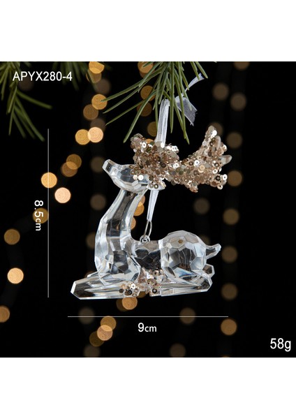 Noel Süsleri, Pullu Akrilik Kolyeler, Şeffaf Kar Tanesi Kolyeler, Noel Ağacı Süsleri, Aksesuarlar (Yurt Dışından)