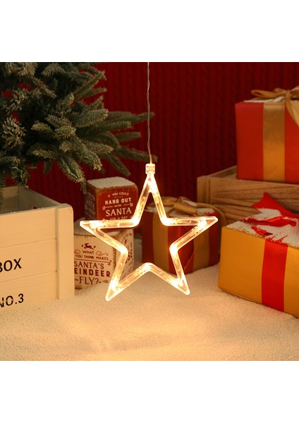 LED Noel Dekoratif Vantuzlu Işıklar, Noel Ağacı Çanları, Kardan Adam, Ren Geyiği, Kar Taneleri, Beş Köşeli Yıldız, Kalp Şeklinde Işıklar. (Yurt Dışından)