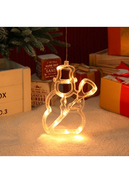 LED Noel Dekoratif Vantuzlu Işıklar, Noel Ağacı Çanları, Kardan Adam, Ren Geyiği, Kar Taneleri, Beş Köşeli Yıldız, Kalp Şeklinde Işıklar. (Yurt Dışından)