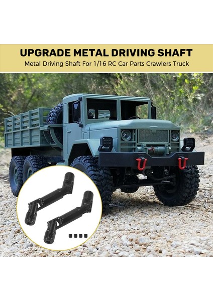 2pcs Wpl Henglong Için Metal Sürüş Şaftını Yükseltme 1/16 Rc Araç Parçaları Çevreleri Kamyon Siyah (Yurt Dışından) fırsatları