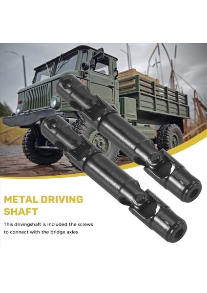 2pcs Wpl Henglong Için Metal Sürüş Şaftını Yükseltme 1/16 Rc Araç Parçaları Çevreleri Kamyon Siyah (Yurt Dışından) indirimleri