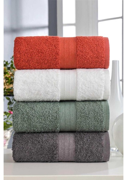 4 Lü El Yüz Havlu Takımı &AMP;#37;100 Pamuklu Matiz Yeki