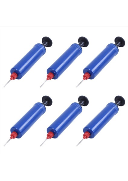 6x Futbol Futbolu Şişme Top El Hava Pompası Iğne Mavisi (Yurt Dışından)