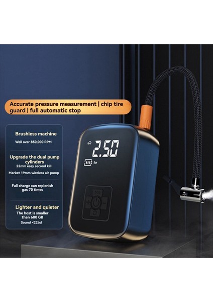 Lastik Enflasyon Pompası Araba Hava Kompresörü Mikro Araba Enflasyon Pompası Araçlar Için Bir Güç Bankası Olarak Kullanılabilir Motosikletler Bisiklet (Yurt Dışından) indirimleri