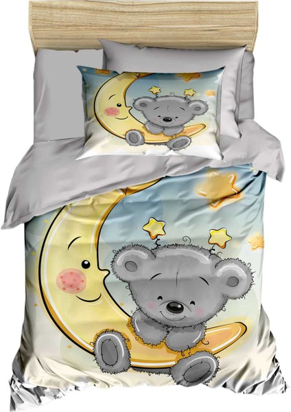 Yenidoğan Kız / Erkek Unisex Bebek Nevresim Takımı &AMP;#37;100 Pamuklu Aydaki Ayıcık fiyatları