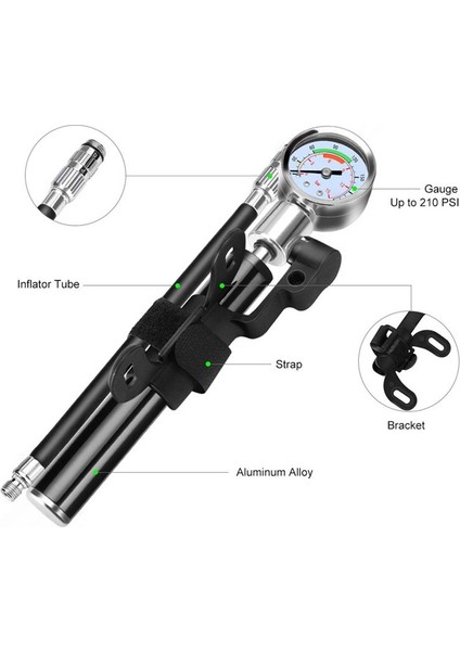 Bisiklet Pompası Dağ Bisikleti Presta Valf Pompası Mini Pompası Lastik Onarımı Taşınabilir Yüksek Basınç Pompaları (Yurt Dışından) fırsatları