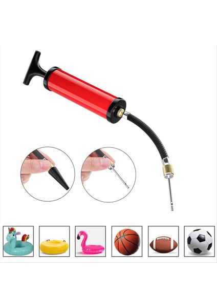 Futbol Top Pompası Balo Pompası 5 Iğne Nozul ve Hortum - Taşınabilir Itme ile Kompakt Spor Top Pompası Seti (Yurt Dışından) fırsatları