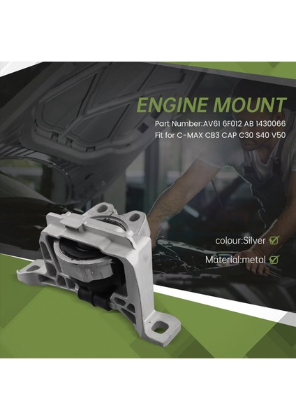 Motor Mount AV61 6F012 Ab 1430066 Ford C-Max Focus Volvo (V50/S40/C30) (Yurt Dışından) fırsatları
