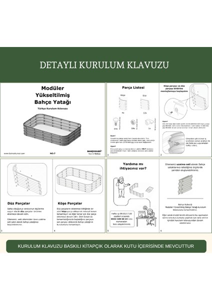 Modüler Yükseltilmiş Bahçe Yatağı Yükseltilmiş Sebze Yatağı No:3 (85X85) Gri indirimleri